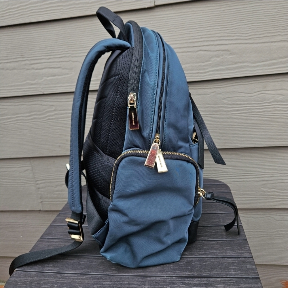 Michael Kors Prescott Large Backpack Navy Blue Pack Designer Bag Organizer Purse - Picture 6 of 16